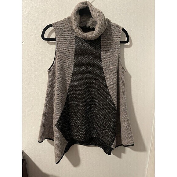 Thml Womens Size XS Poncho Sleeveless Turtleneck Sweater Asymmetric - Picture 1 of 3